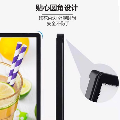 厂家直销led直插式充电式钢化玻璃超薄抽画灯箱发光展示牌价目表图3