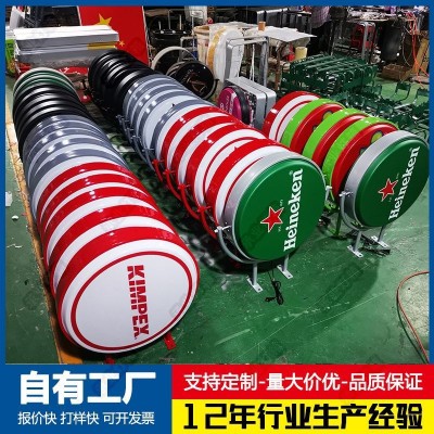 360度旋转灯箱厂家批发单头挂墙式双面吸塑侧招铁艺亚克 力广告牌图3