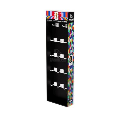 定制2026FIFA世界杯周边挂钩纸展示架瓦楞纸挂墙陈列架零售纸货架图5