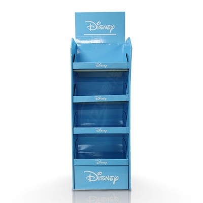 卡通公仔纸货架一体成型商超落地式玩具纸陈列展示架自动弹免安装图5