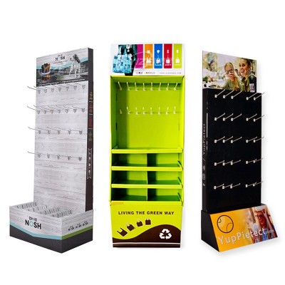 手机壳钢化膜展示架瓦楞纸塑料挂钩展架电池电子产品展示架图5