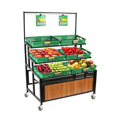 超市蔬菜货架水果展示架多层商用生鲜架架子水果店货柜图2