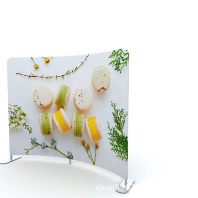 钰厚厂家快幕布秀背景弧形 快幕秀背景墙 签到背景 展示架图3