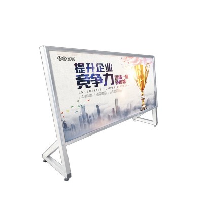批发落地式开启式企业宣传栏铝合金可移动斜面宣传栏大厅公告栏图5