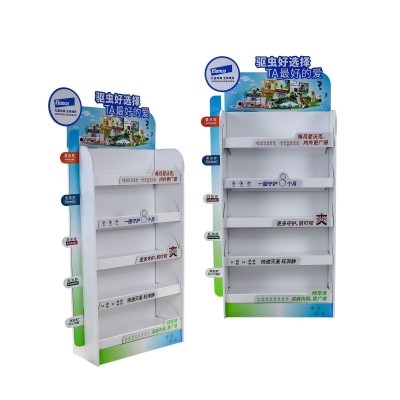 新款驱蚊喷剂药品纸货架超市促销展示架纸质纸制展示架设计可折叠图5