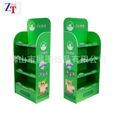 商超产品促销纸货架咖啡酒水饮料陈列架超市便利店多层瓦楞纸货架图4