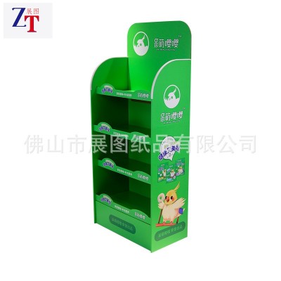 商超产品促销纸货架咖啡酒水饮料陈列架超市便利店多层瓦楞纸货架图5