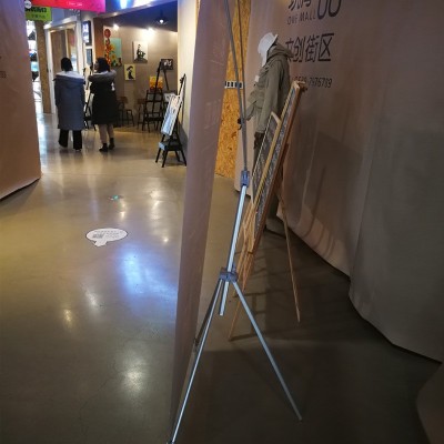 可调节X展架海报架折叠铝合金支架立式广告展示材料便携设计图3