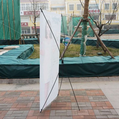 厂家销售 特价弓形展架 特价X架 特价弓形 弓形X架 全黑纤维杆X架图3