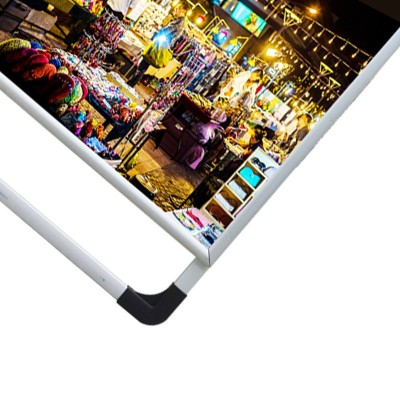 手提海报展示架铝合金KT板架立式折叠地毯广告宣传牌单双面可选图3