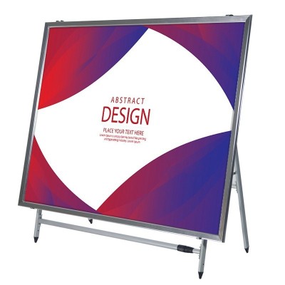 铝合金大型展架 立式落地式kt板展架 公告宣传栏户外活动广告牌图5