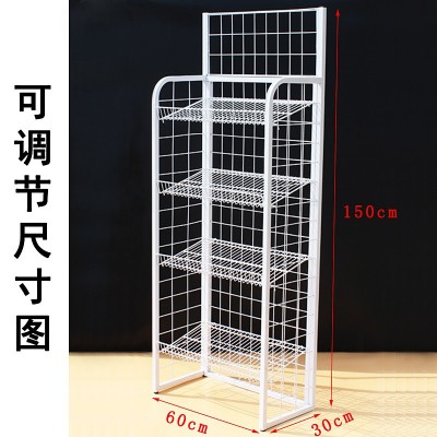 厂家多层可调节食品货架白色便利店商超展示架广告展架产品陈列架图3