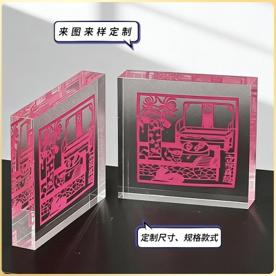 透明亚克力台卡 亚克力标牌展示牌 亚克力工艺制品 热压工艺厂家图3