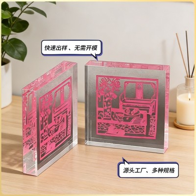 透明亚克力台卡 亚克力标牌展示牌 亚克力工艺制品 热压工艺厂家图4