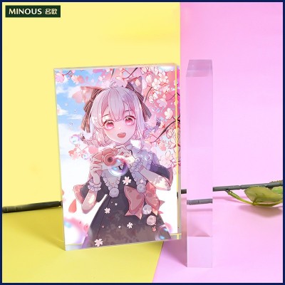 亚克力动漫吧唧砖二次元UV印刷漫画明星精雕水晶亚克力 立牌定制图3