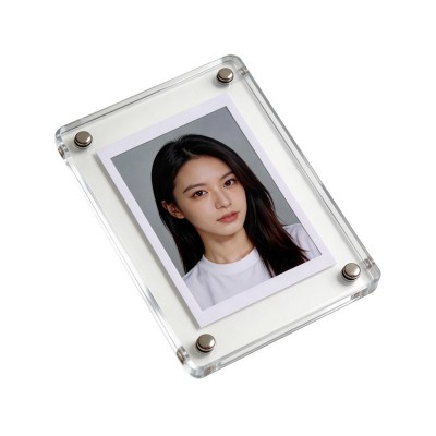 亚克力磁吸相框冰箱贴1寸强磁相框卡砖高清双面拍立得胶 片展示框图5