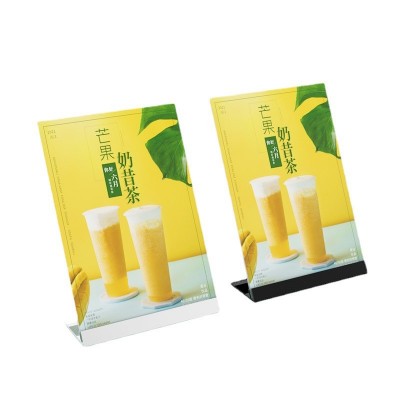 瑞普亚克力桌牌批发铝合金广告展示菜单牌L型台卡可换纸桌签5390图5