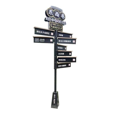 户外指路牌景区广告立牌多方向指示牌房产路标方向牌分流 导向牌图4