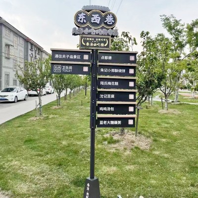 户外指路牌景区广告立牌多方向指示牌房产路标方向牌分流 导向牌图2