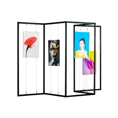 宣传展示架画展展示架书画展架广告折叠架子校园挂画八棱柱展板厂图5