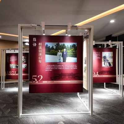 宣传展示架画展展示架书画展架广告折叠架子校园挂画八棱柱展板厂图2