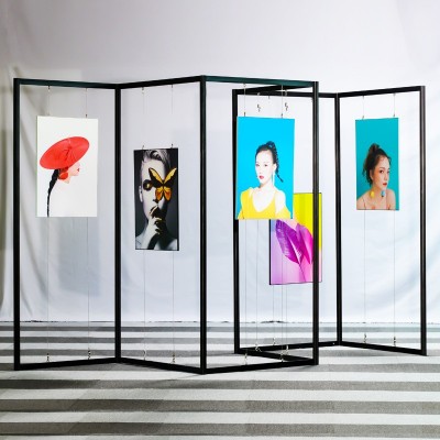 宣传展示架画展展示架书画展架广告折叠架子校园挂画八棱柱展板厂图4