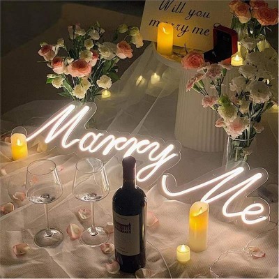 求婚室内布置marryme求婚灯嫁给我霓虹灯发光字牌婚礼表白仪式感图4