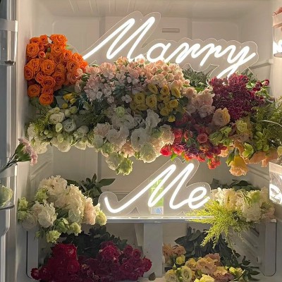 求婚室内布置marryme求婚灯嫁给我霓虹灯发光字牌婚礼表白仪式感图5