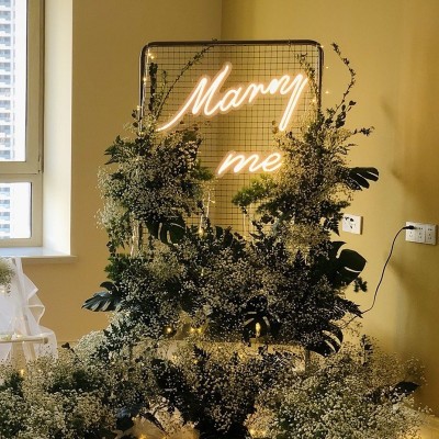 marryme嫁给我求婚灯霓虹灯发光字生日快乐led牌happybirthday燈图3