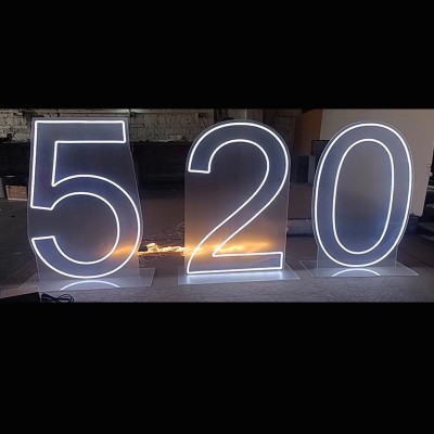 大号MARRYME求婚灯LOVE字母灯led霓虹灯10岁生日数字灯520发光字图5