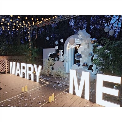 MARRYME求婚灯LOVE英文字母灯led霓虹灯10岁生日数字灯520发光字图3