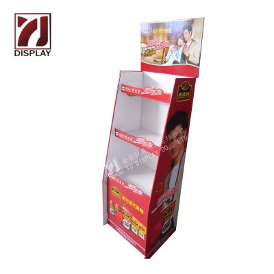供应纸展示架定制 食品促销纸陈列架 超市商场纸制展示架 纸货架图4