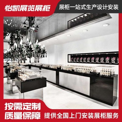 饰品展柜钢化玻璃首饰展柜欧式风格珠宝展柜供应