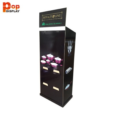 东莞厂家定制餐具厨具促销纸展示架 超市食品4层纸质陈列架批发图3