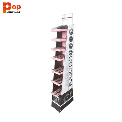 东莞厂家供应口红落地纸货架 多层合口红纸展示架 化妆品纸展架图2
