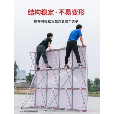 户外加厚拉网展架广告展示折叠桁架签到背景签名墙架子喷绘海报布图3
