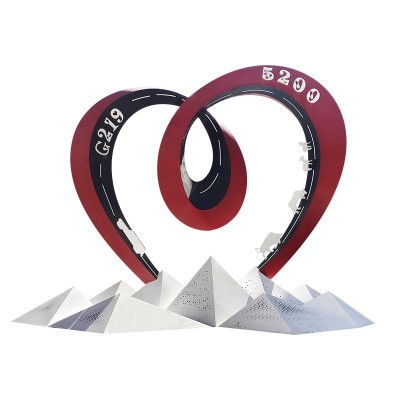 旅游景区门头标识标牌定制户外大型不锈钢景观装置雕塑制作厂家图5