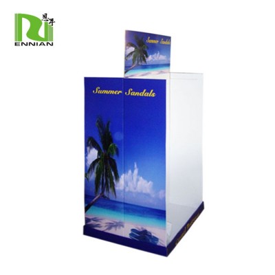 拖鞋纸展架/棉拖鞋纸货架/商超沙滩鞋展架/儿童拖鞋纸货架图2