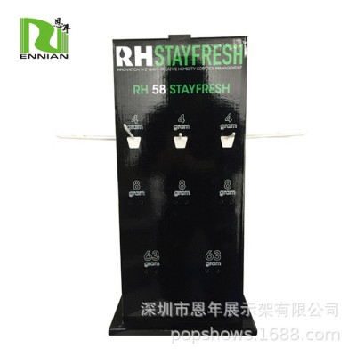 快餐盒展示架 纸质四面展示架含挂钩 旋转纸货架展示架图3