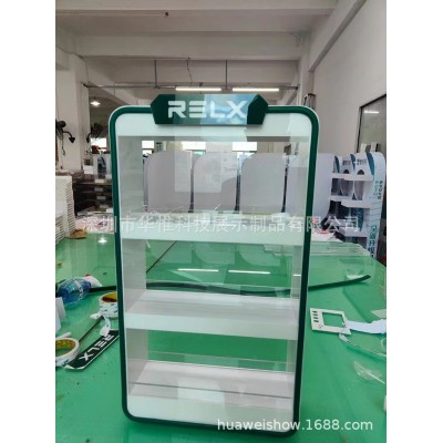 亚克力电子火因展示架雾化烟油展示柜绿豆烟杆七彩发光陈列展示架图3