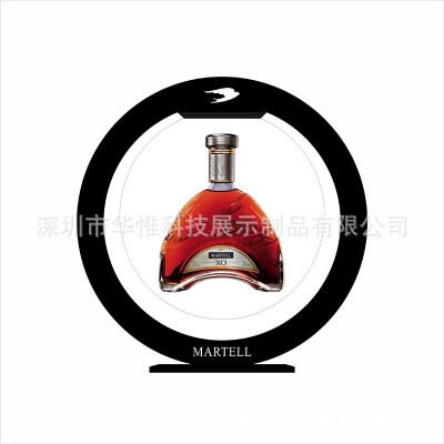 马爹利磁悬浮酒架ＸＯ发光酒架360度自转圆形酒座断电上吸厂家批图5