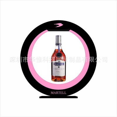 马爹利磁悬浮酒架ＸＯ发光酒架360度自转圆形酒座断电上吸厂家批图2