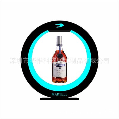 马爹利磁悬浮酒架ＸＯ发光酒架360度自转圆形酒座断电上吸厂家批图4
