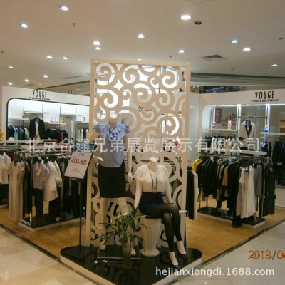 服装展示柜商用轻奢挂衣架女装店落地陈列柜服装店多层展示架图4