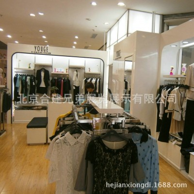 服装展示柜商用轻奢挂衣架女装店落地陈列柜服装店多层展示架图5