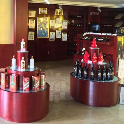 新中式实木酒柜北京客厅玄关柜酒品展示柜定 制清吧烟酒店陈列柜图3