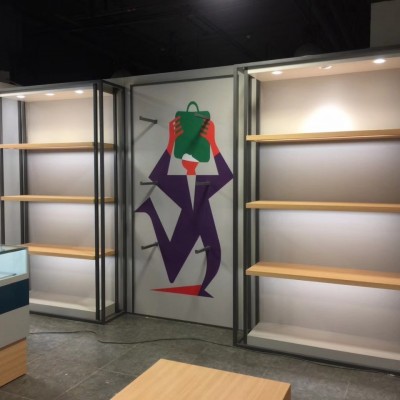 商用实体店室内展示柜化妆品美容院产品货架收纳图3