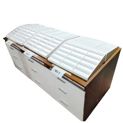 欧美风格眼镜展示柜陈列架多层抽屉简约带灯眼镜展示架台高级定制图5