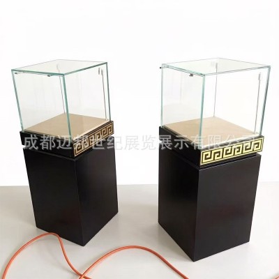 四川博物馆展柜厂家钢制玻璃独立柜纪念馆文献古董标本陶瓷陈列柜图2