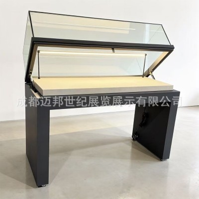 四川古董文物展示柜博物馆展柜独立柜珠宝玻璃柜台玉器陈列柜定制图4